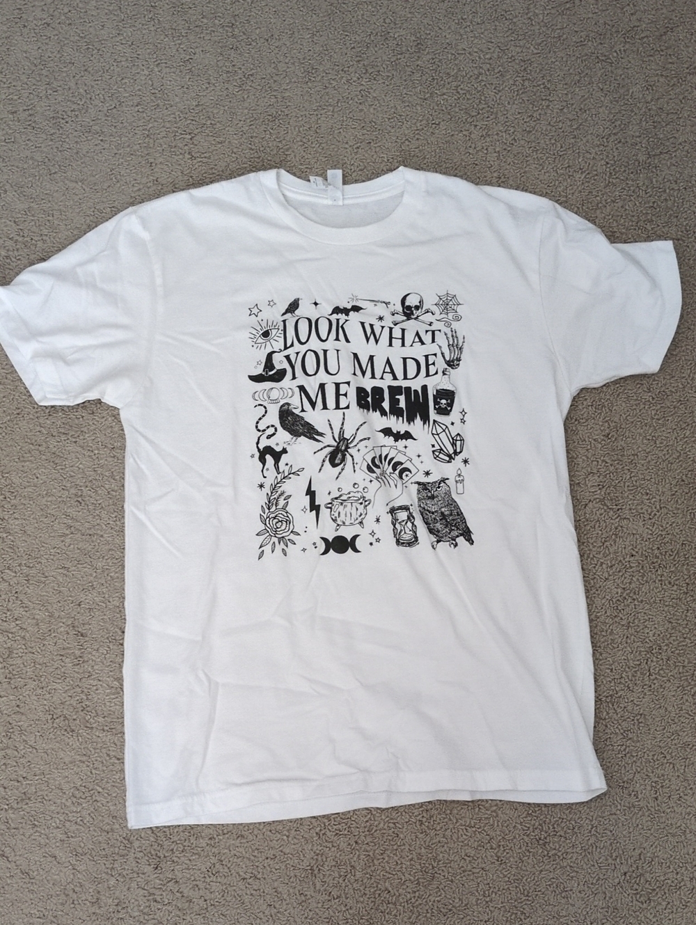 Look What You Made Me Brew Graphic Tee - White